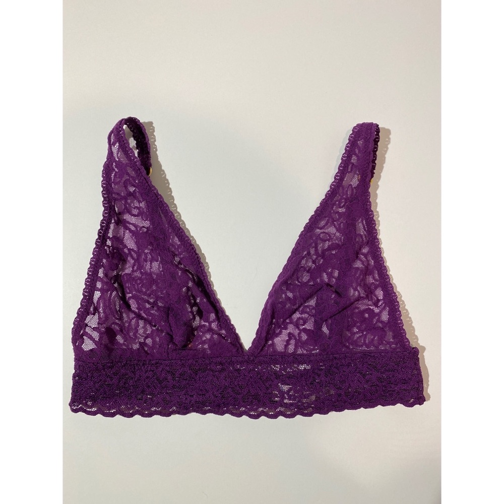 Victoria secret sheer lace purple bralette small